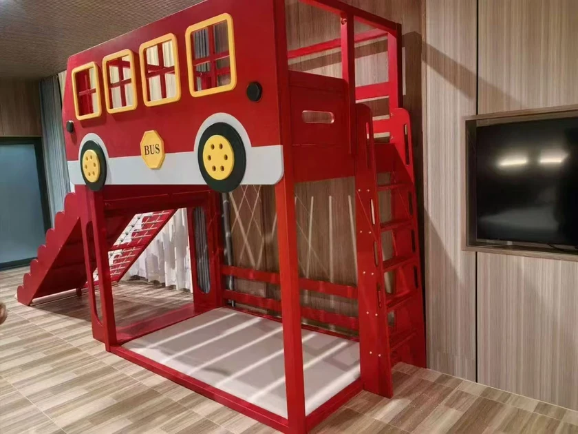 Bus themed furniture · Installation photo